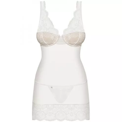 Комплект Obsessive 853-CHE-2 chemise (Екрі, S/M)