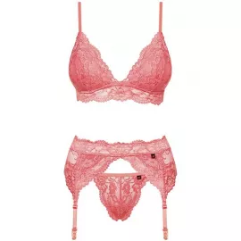 Комплект Obsessive 810-SEG-5 set (Кораловий, L/XL) - 3