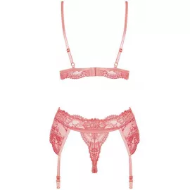 Комплект Obsessive 810-SEG-5 set (Кораловий, L/XL) - 4