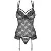 Комплект Obsessive 860-COR-1 corset (Чорний, S/M)