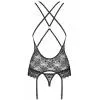 Комплект Obsessive 860-COR-1 corset (Чорний, S/M)