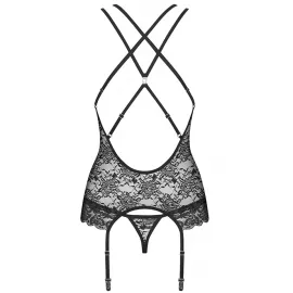 Комплект Obsessive 860-COR-1 corset (Черный, S/M) - 4