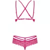 Комплект Obsessive 860-SET-5 set (Малиновий, L/XL)