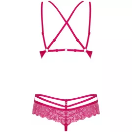 Комплект Obsessive 860-SET-5 set (Малиновий, L/XL) - 4