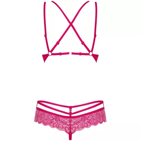 Комплект Obsessive 860-SET-5 set (Малиновий, L/XL)