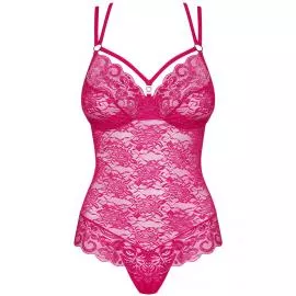 Боди Obsessive 860-TED-5 (Малиновый, S/M) - 3