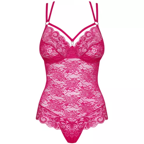 Боді Obsessive 860-TED-5 (Малиновий, S/M)