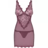 Комплект Obsessive Emperita chemise (Тауп, S/M)