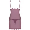 Комплект Obsessive Emperita chemise (Тауп, S/M)