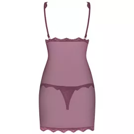 Комплект Obsessive Emperita chemise (Тауп, S/M) - 4