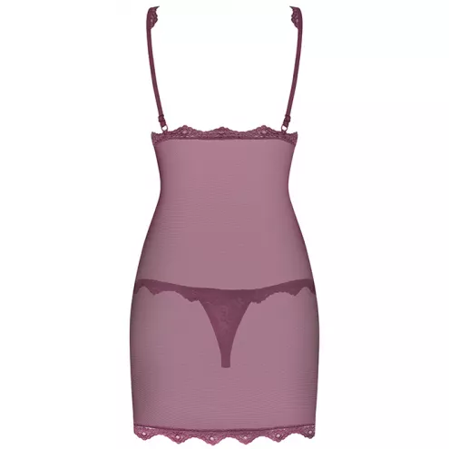 Комплект Obsessive Emperita chemise (Тауп, S/M)