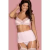 Комплект Obsessive Girlly set (Біло-рожевий, L/XL)