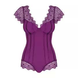 Боди Obsessive Moketta (Фиолетовый, L/XL) - 3