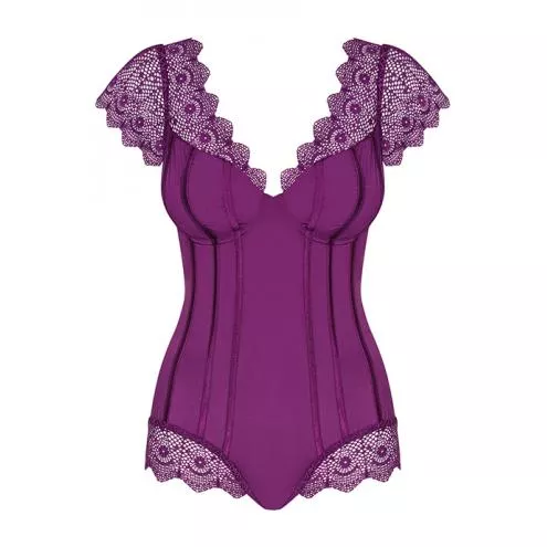 Боді Obsessive Moketta (Фіолетовий, L/XL)