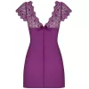 Комплект Obsessive Moketta chemise (Фіолетовий, S/M)