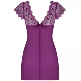 Комплект Obsessive Moketta chemise (Фиолетовый, L/XL) - 4