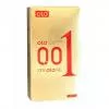 Презервативи Olo Foil 0.01 Gold, ультратонкі, з точками та ребрами, гіалуронова змазка, 10 шт