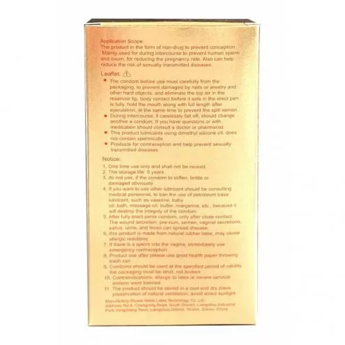 Презервативи Olo Foil 0.01 Gold, ультратонкі, з точками та ребрами, гіалуронова змазка, 10 шт