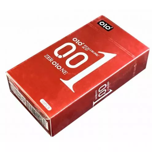 Презервативы Olo 0.01 Red Foil, возбуждающие, что согревают, с гиалуроновой кислотой, 10 шт