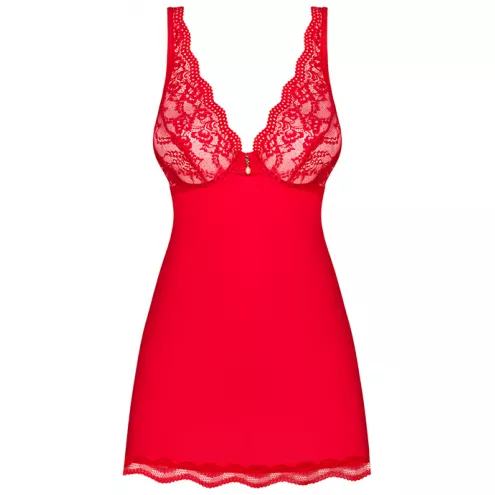 Комплект Obsessive Luvae babydoll (Червоний, L/XL)