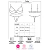 Комплект Obsessive Tulia set otwarty (Чорно-малиновий,  L/XL)