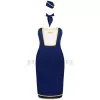 Костюм Obsessive Stewardess uniform (Синьо-біло-золотий, XS/S)