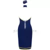Костюм Obsessive Stewardess uniform (Синьо-біло-золотий, XS/S)