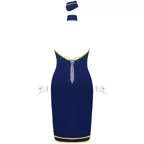 Костюм Obsessive Stewardess uniform (Синьо-біло-золотий, XS/S)
