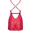 Комплект Obsessive Lacelove babydoll (Красный, XS/S)