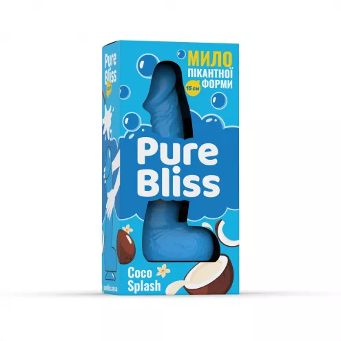 Мыло член Pure Bliss Coco Splash Blue, 15 см