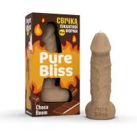 Свеча член Pure Bliss Choco Boom Brown, 15 см