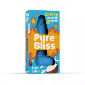 Свеча член Pure Bliss Coco Splash Blue, 15 см - 6