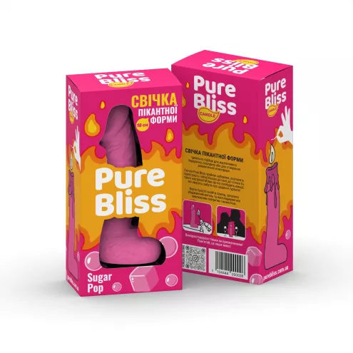 Свеча член Pure Bliss Sugar Pop Pink, 18 см