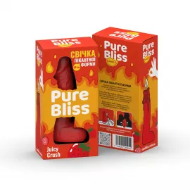 Свеча член Pure Bliss Juicy Crush Red, 18 см - 2