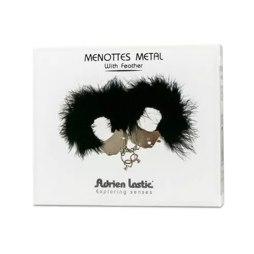 Наручники Adrien Lastic Handcuffs White металлические с белой пушистой отделкой