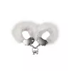 Наручники Adrien Lastic Handcuffs White металлические с белой пушистой отделкой
