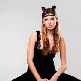 Шапочка на голову КОТЯЧІ ВУШКА колір: чорний MAZE (Іспанія) - 1