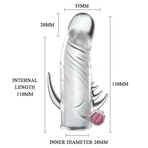 Насадка на пеніс із вібрацією Baile Penis Sleeve Vibrating