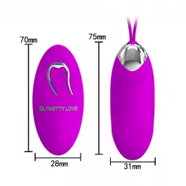 Віброяйце з пультом керування PRETTY LOVE JULIA, 12 vibration functions Wireless remote control - 2
