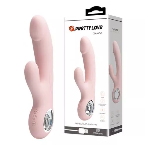 Вібратор PRETTY LOVE SELENE, USB, PINK, 7 function
