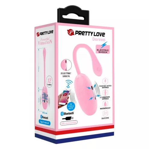 Виброяйцо PRETTY LOVE DOREEN 3 Electric Shock / 12 Vibrations USB, APP