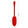 Віброяйце PRETTY LOVE JULIUS EGG Red 12 function vibrations