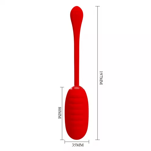 Віброяйце PRETTY LOVE Kirk Red 12 function vibrations
