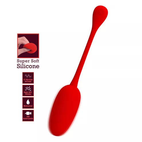 Віброкуля PRETTY LOVE KNUCKER Red, 12 vibration functions Memory function