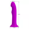 Вібратор PRETTY LOVE Murray PURPLE, 12 vibration functions 12 pulse wave settings Suction base