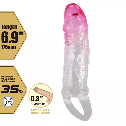 Насадка на пенис PRETTY LOVE Odes, 17,5 cm, PENIS SLEEVE