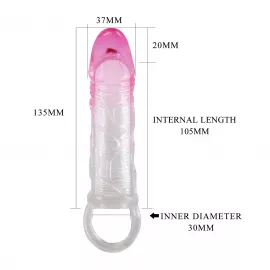 Насадка на пенис PRETTY LOVE Odes, 17,5 cm, PENIS SLEEVE - 4