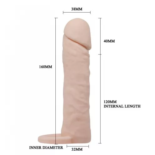 Насадка для члену Pretty Love Penis Sleeve Medium Flesh