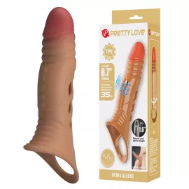Насадка на пеніс Pretty Love 8.7 Vibrating Penis Sleeve Extender - 1
