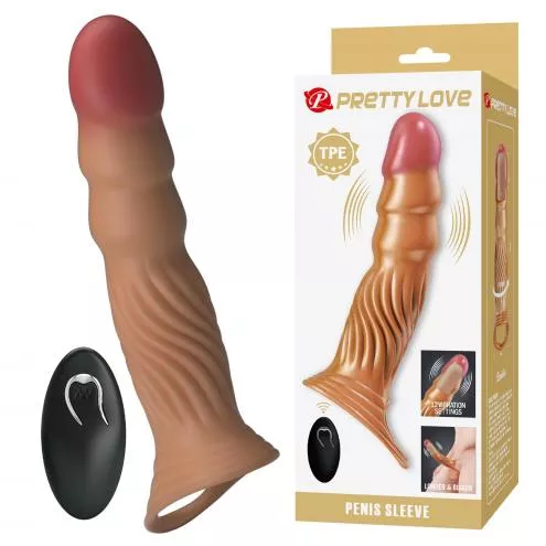 Насадка на пенис PRETTY LOVE Vibrating Penis Sleeve Extender